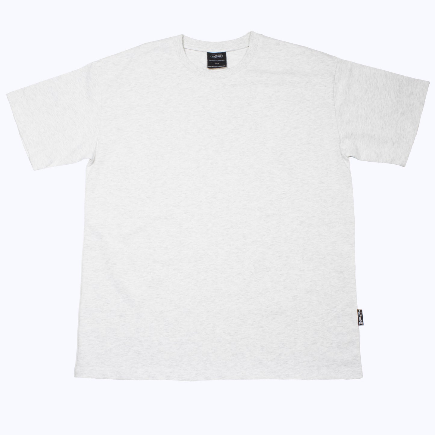 heavyweight blank tee in oatmeal heather