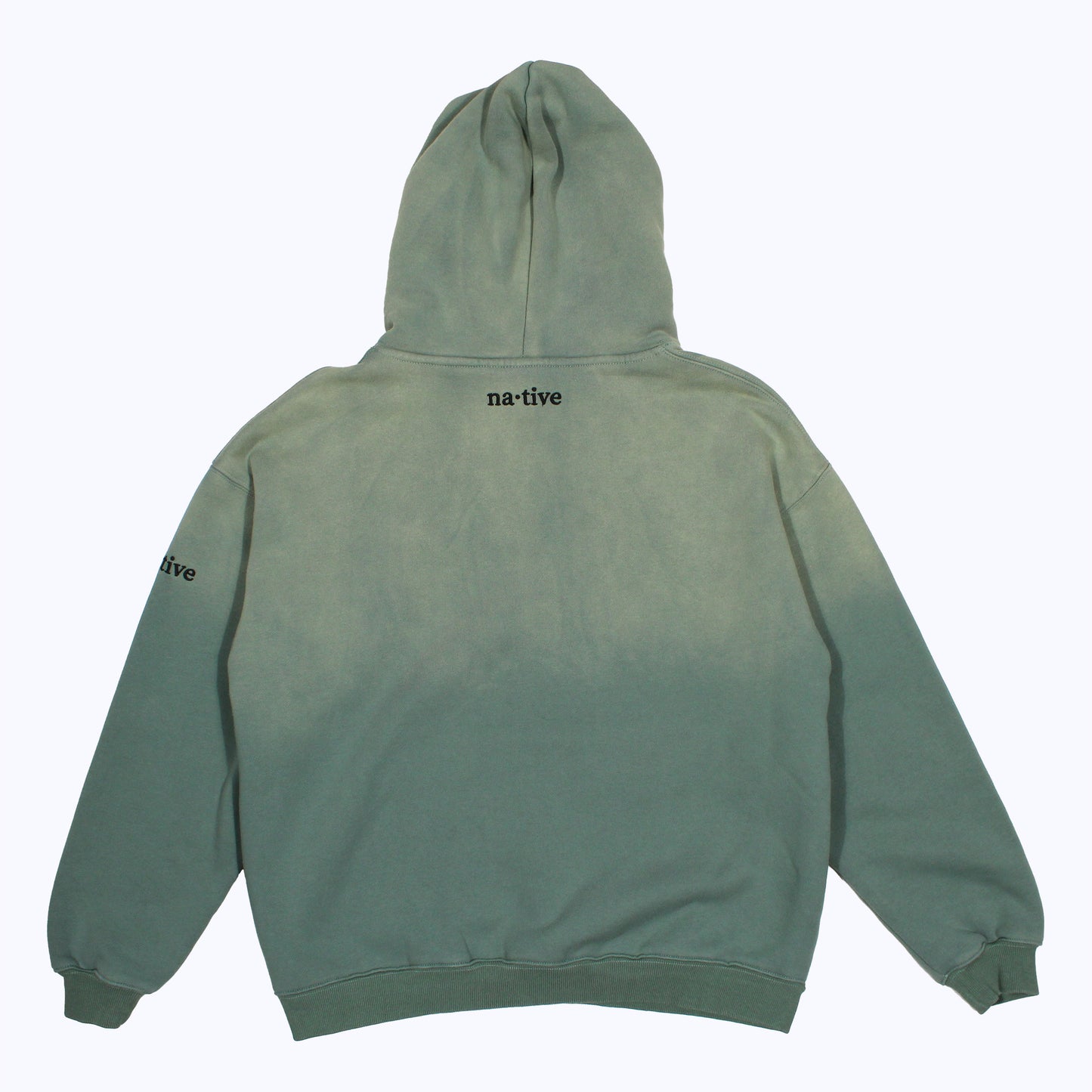 vintage faded hoodie in dark sage