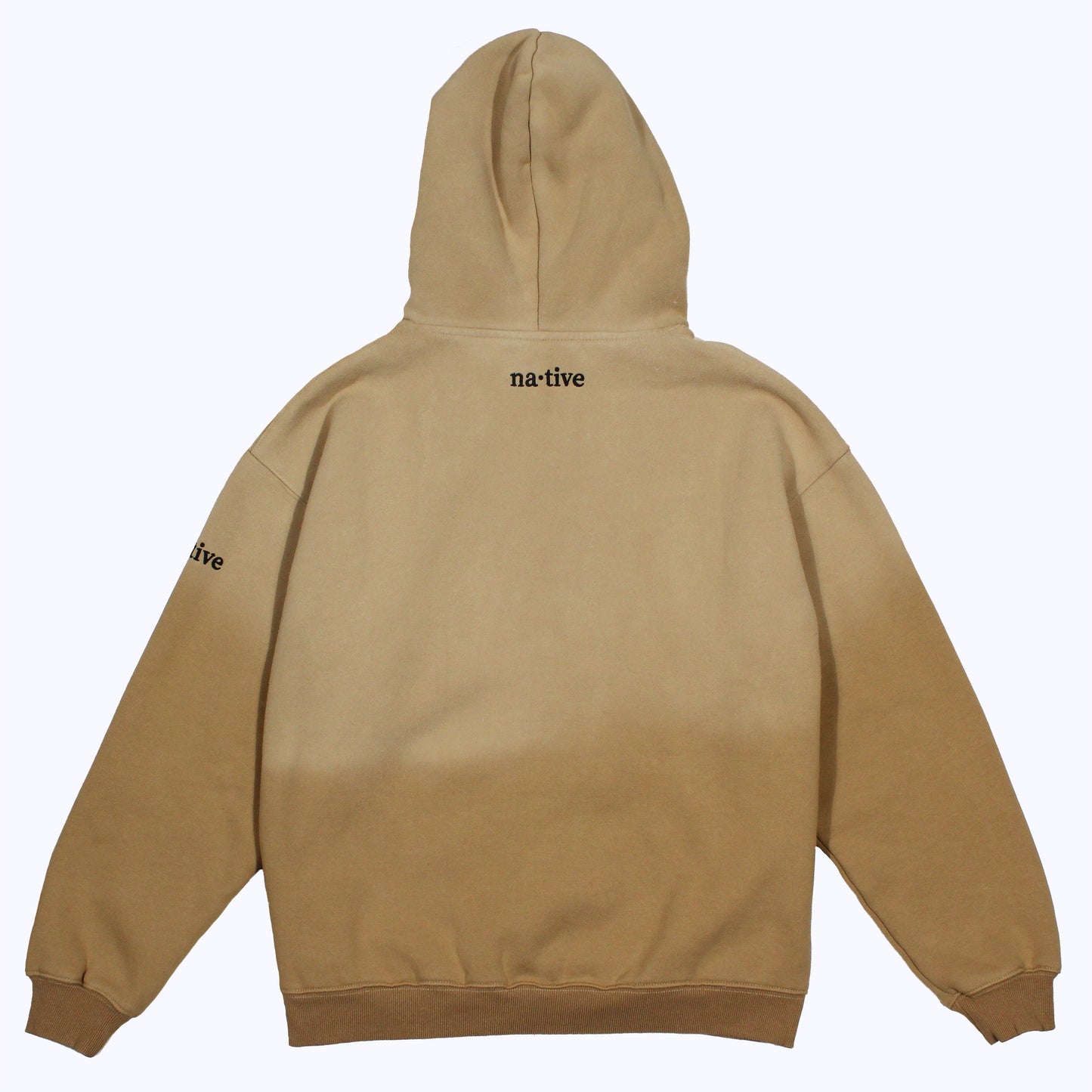 vintage faded hoodie in khaki
