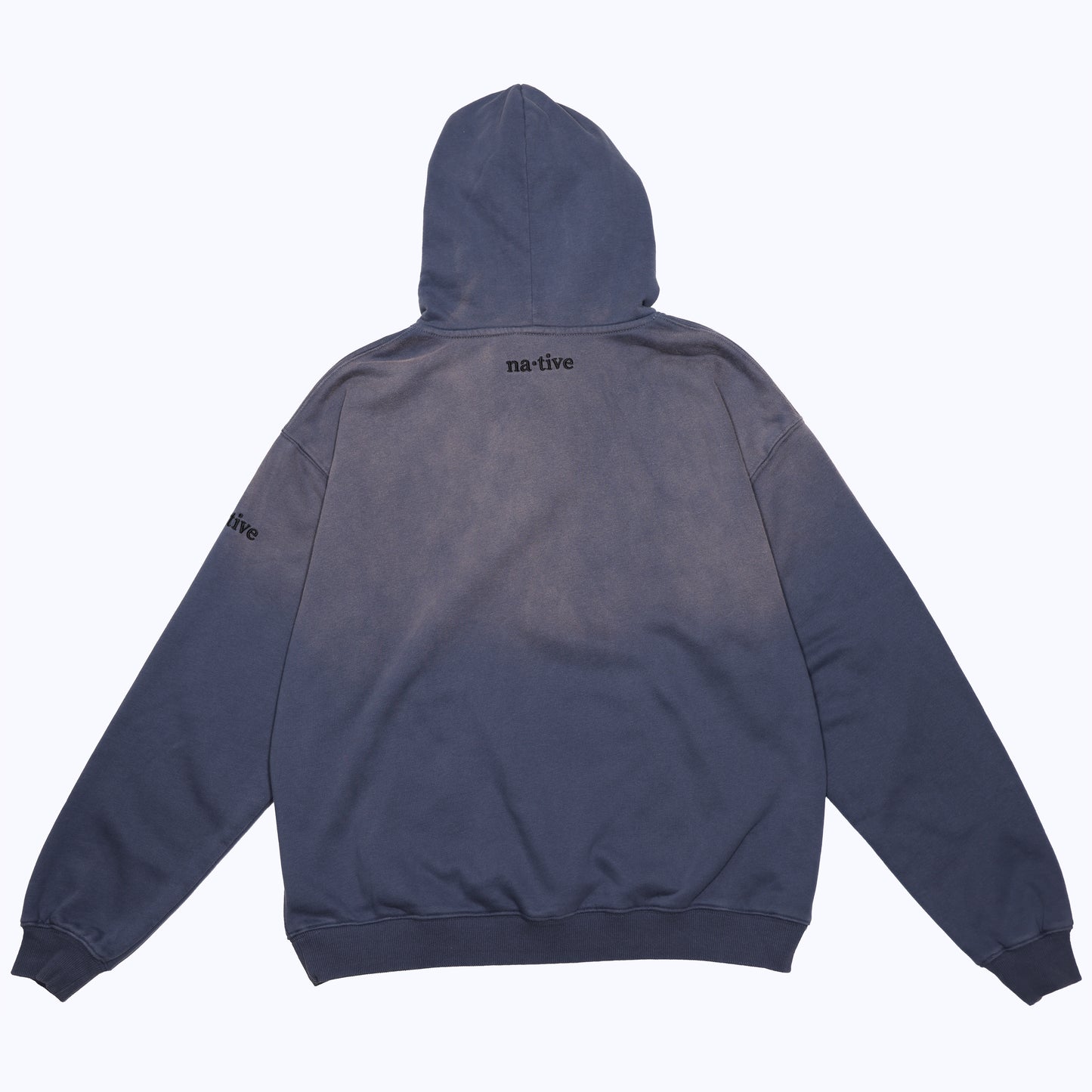 vintage faded hoodie in navy