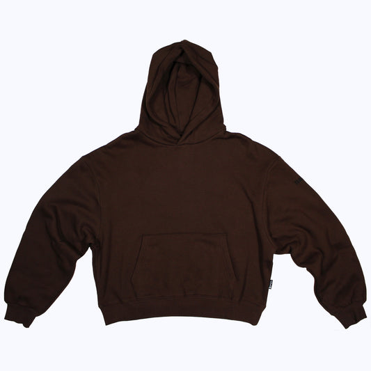 pullover boxy hoodie in chocolate
