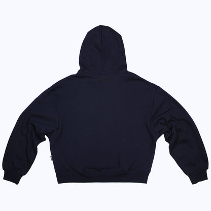 pullover boxy hoodie in navy