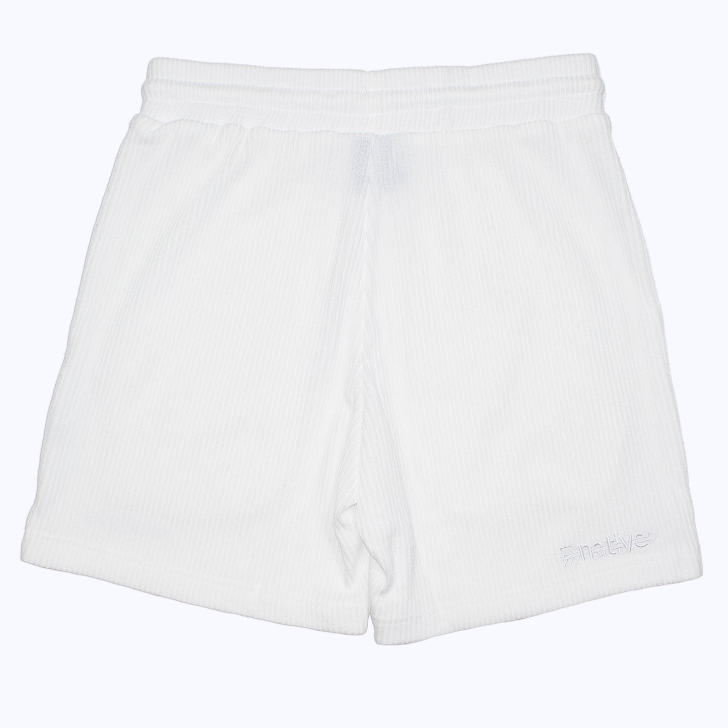 corduroy knit shorts in whiteout