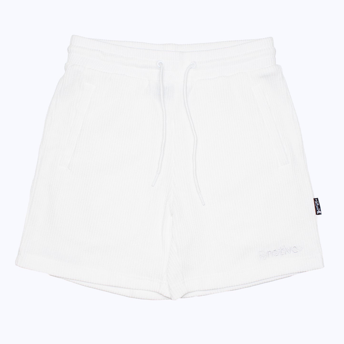 corduroy knit shorts in whiteout