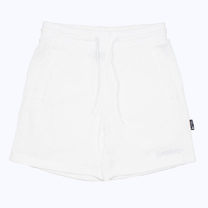 corduroy knit shorts in whiteout