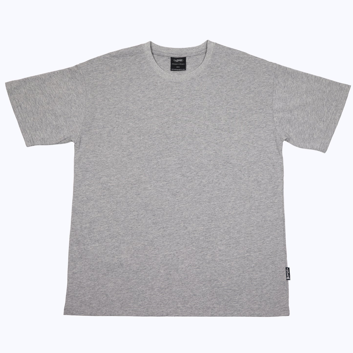 heavyweight blank tee in heather gray
