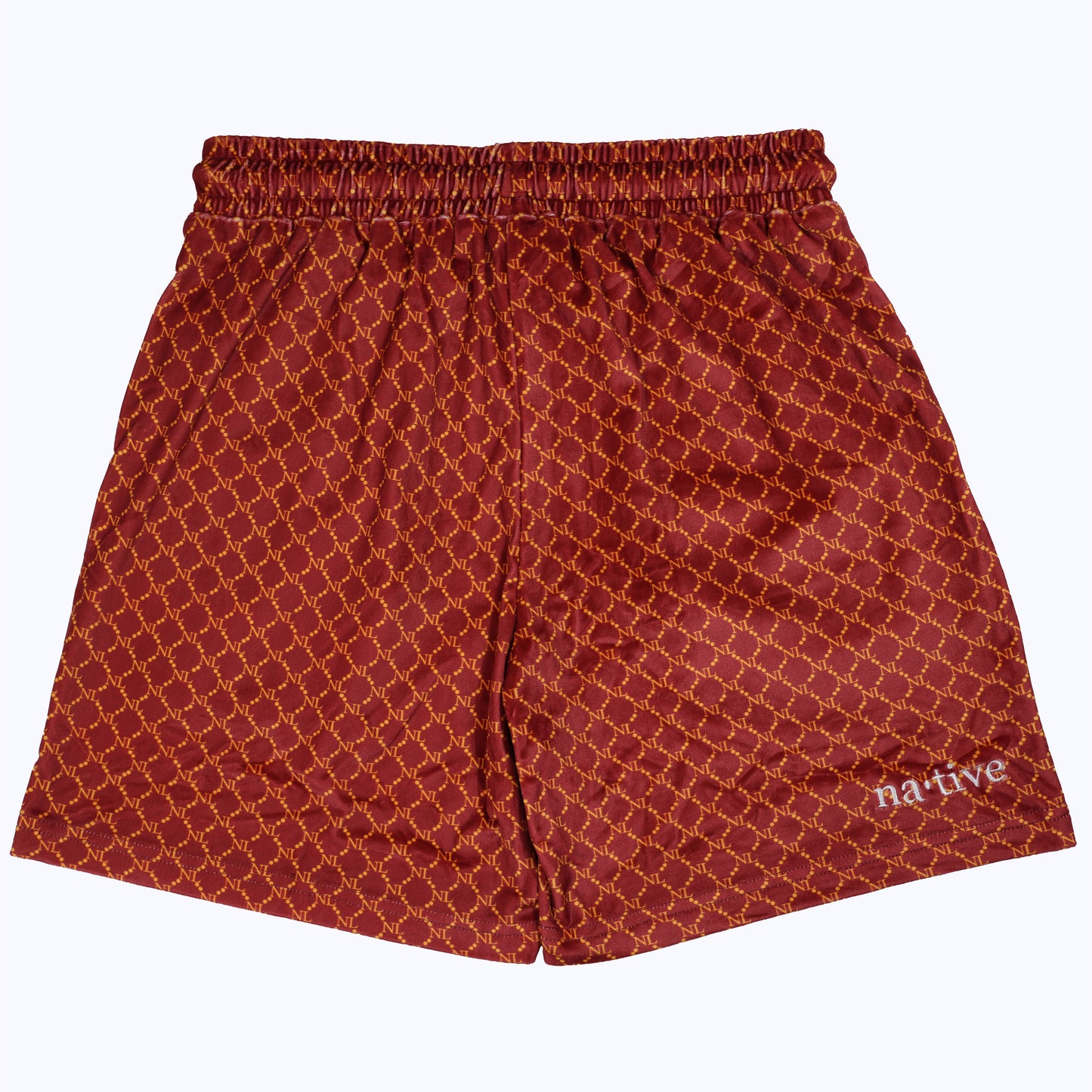 chain linked nl velour shorts in hickory