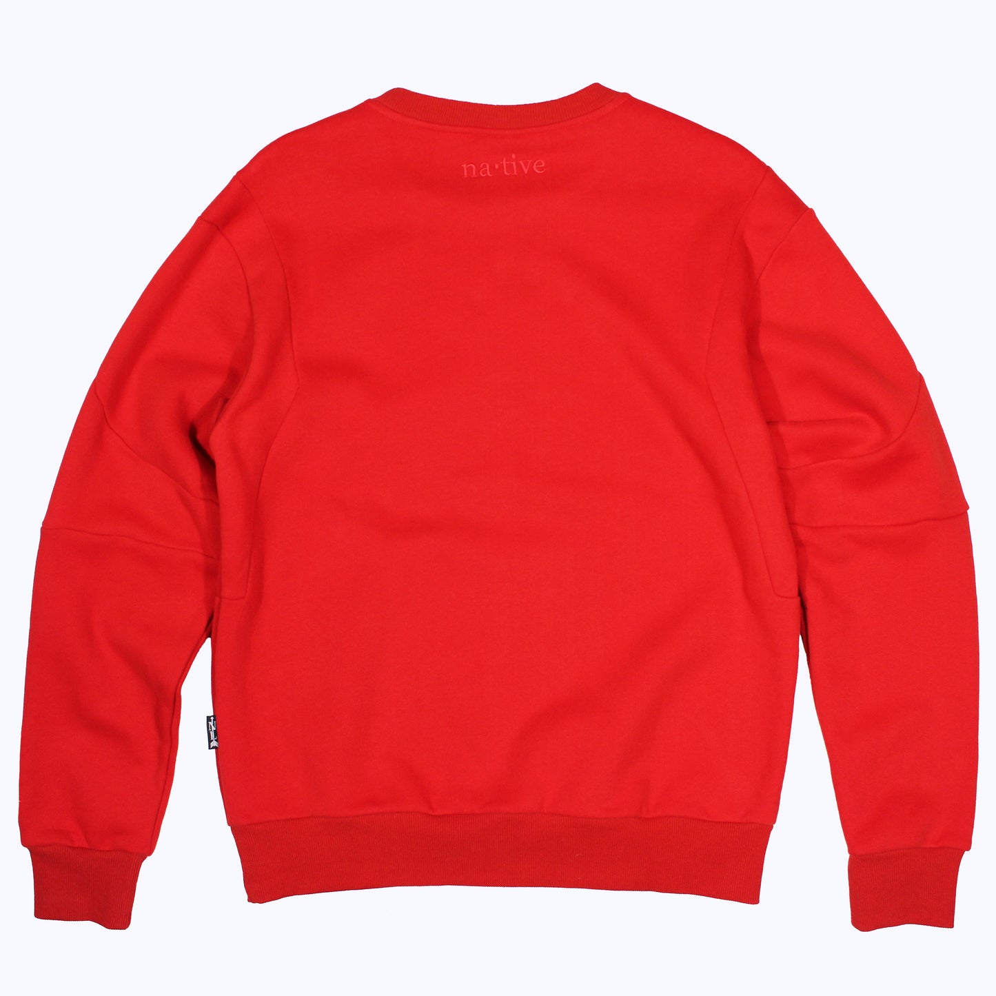pullover crewneck in red/red
