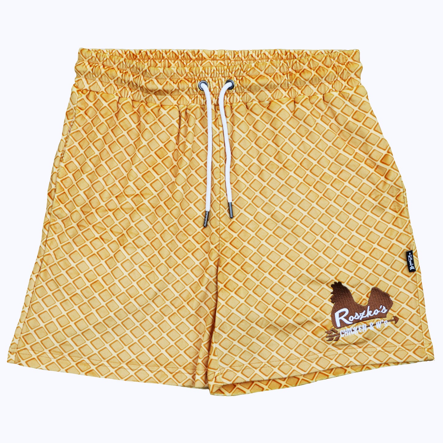 roszko’s chicken & w’s velour shorts in belgian waffle (men's)