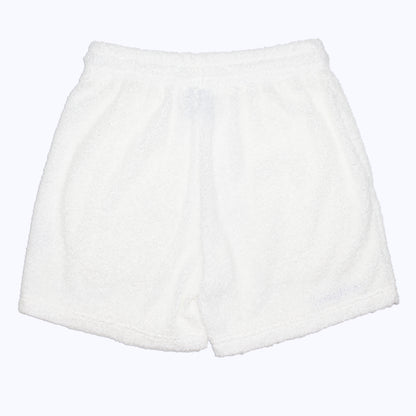 sherpa shorts in whiteout