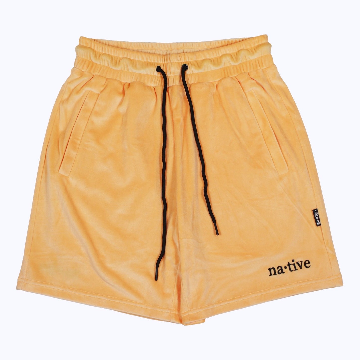 velour shorts in sorbet