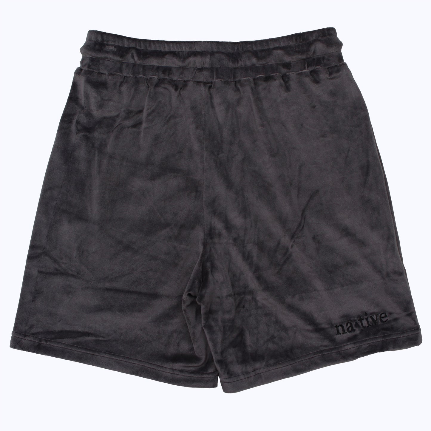 velour shorts in onyx
