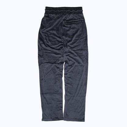 velour sweatpants in charcoal