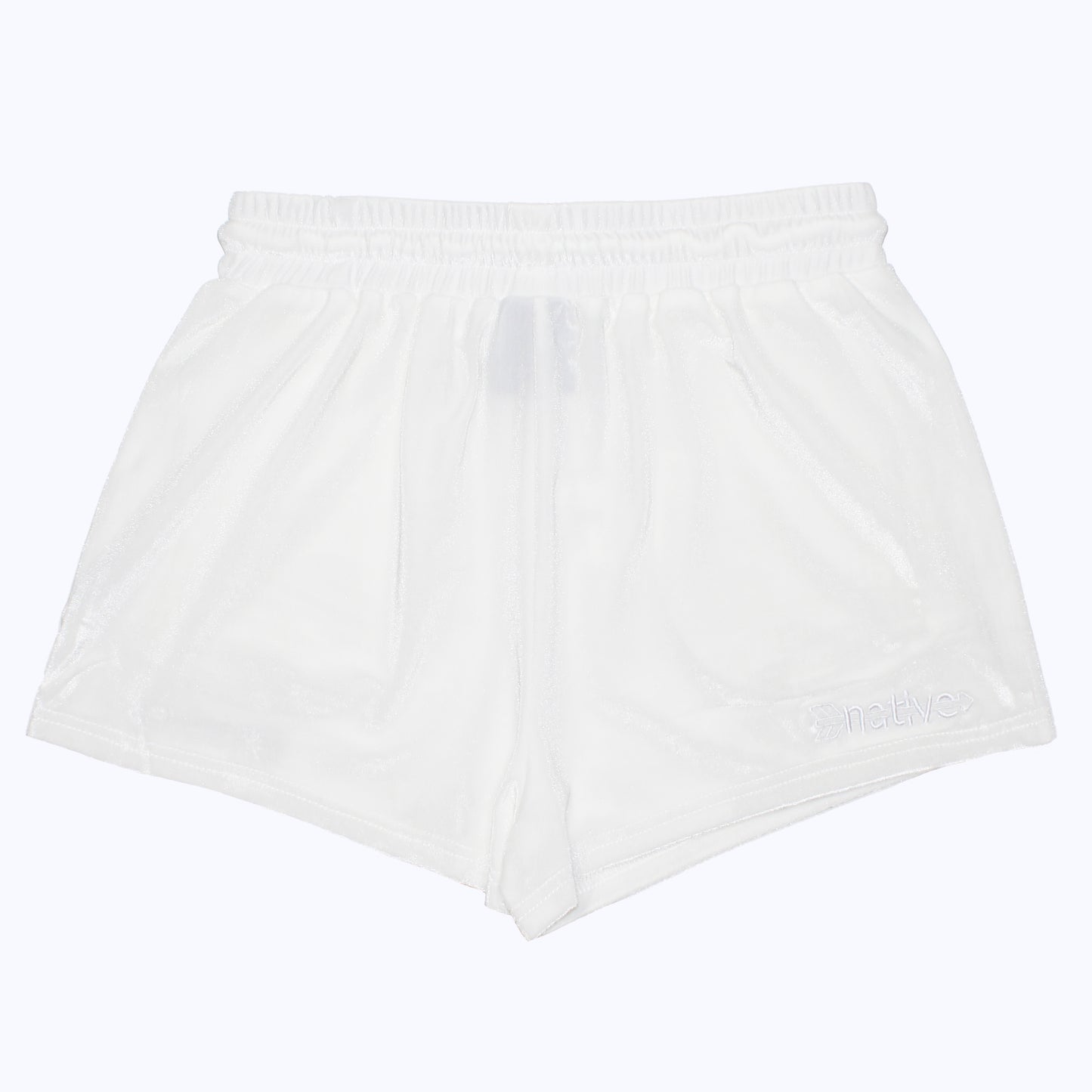 velvet shorties in whiteout