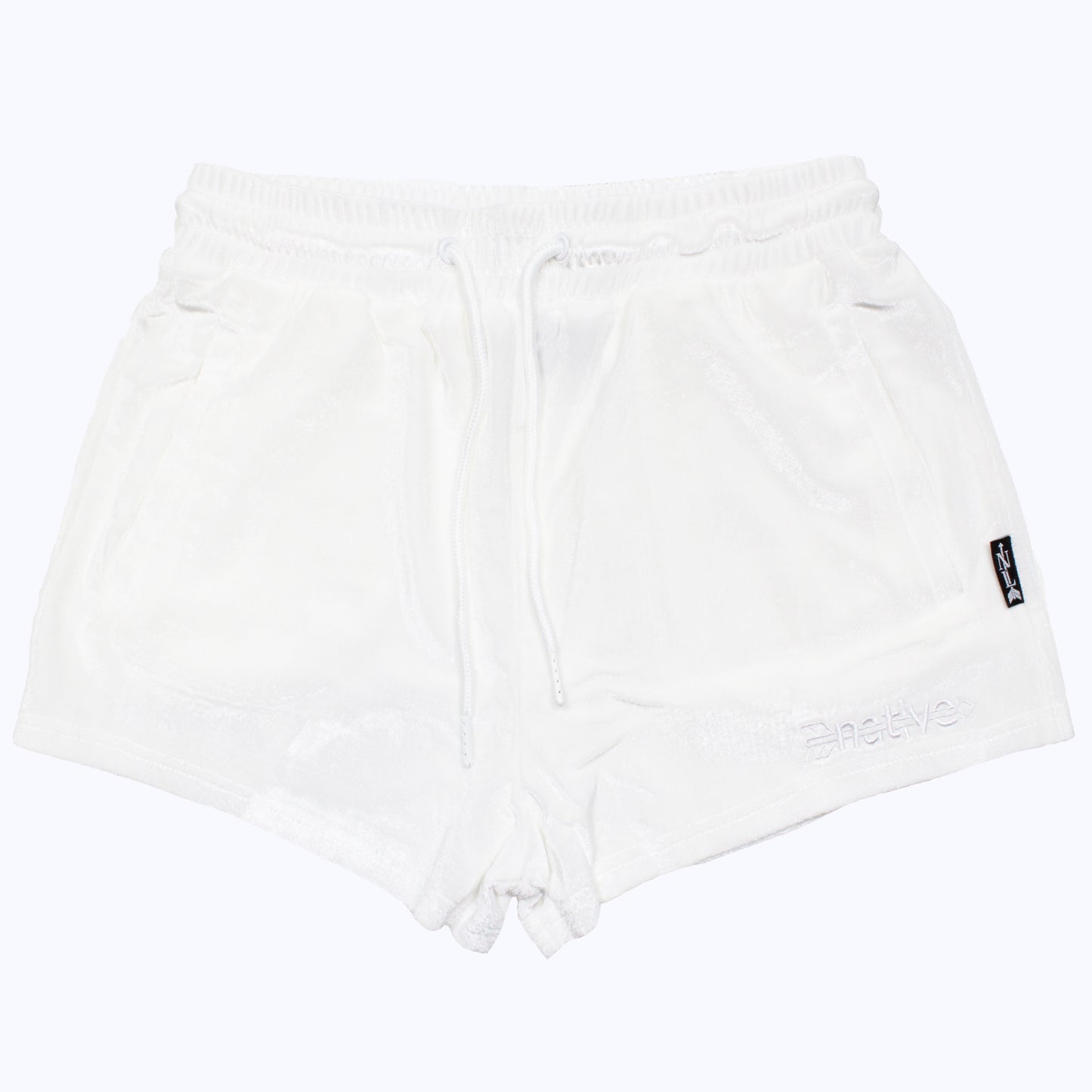 velvet shorties in whiteout