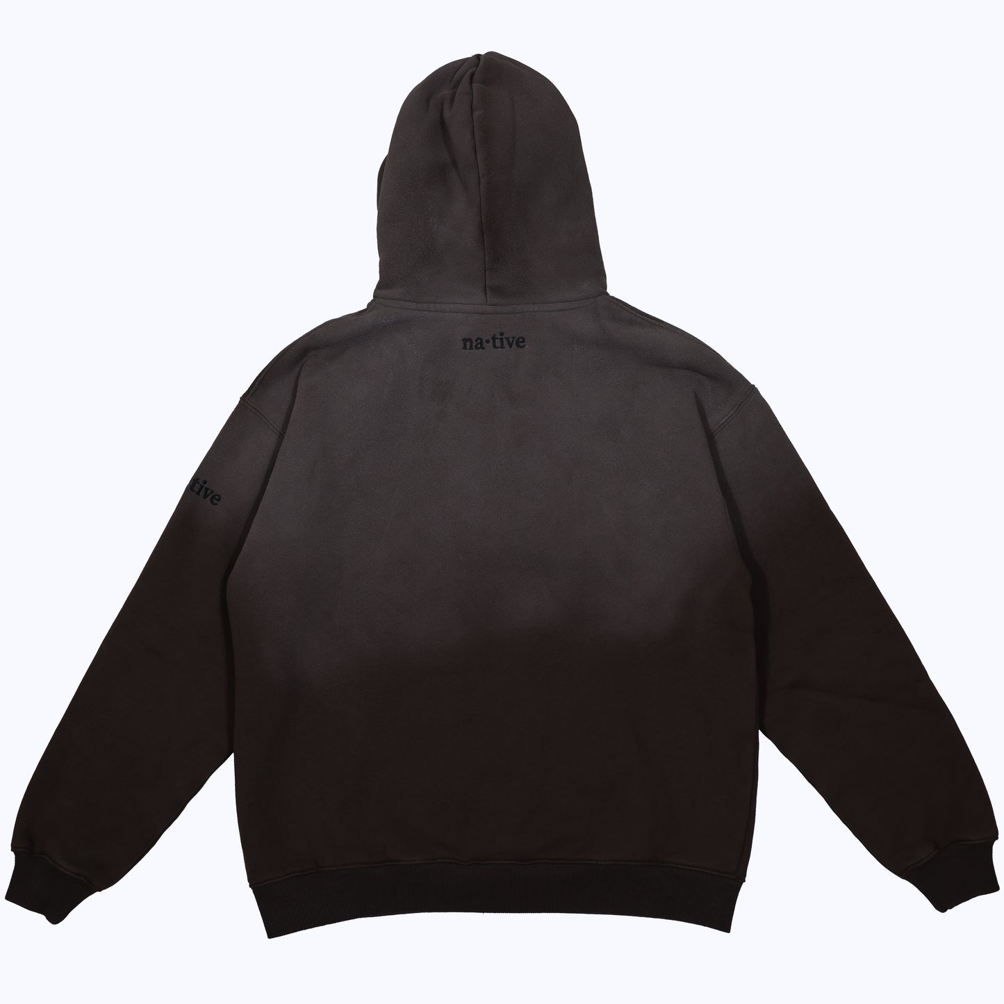 vintage faded hoodie in charcoal