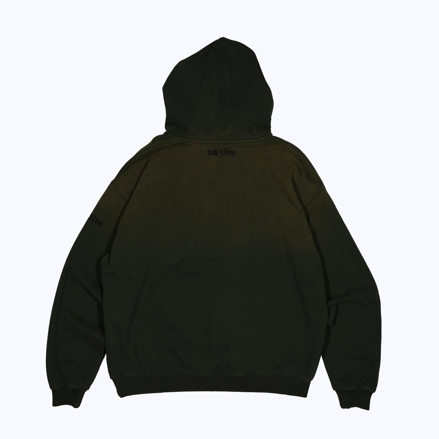 vintage faded hoodie in forest green
