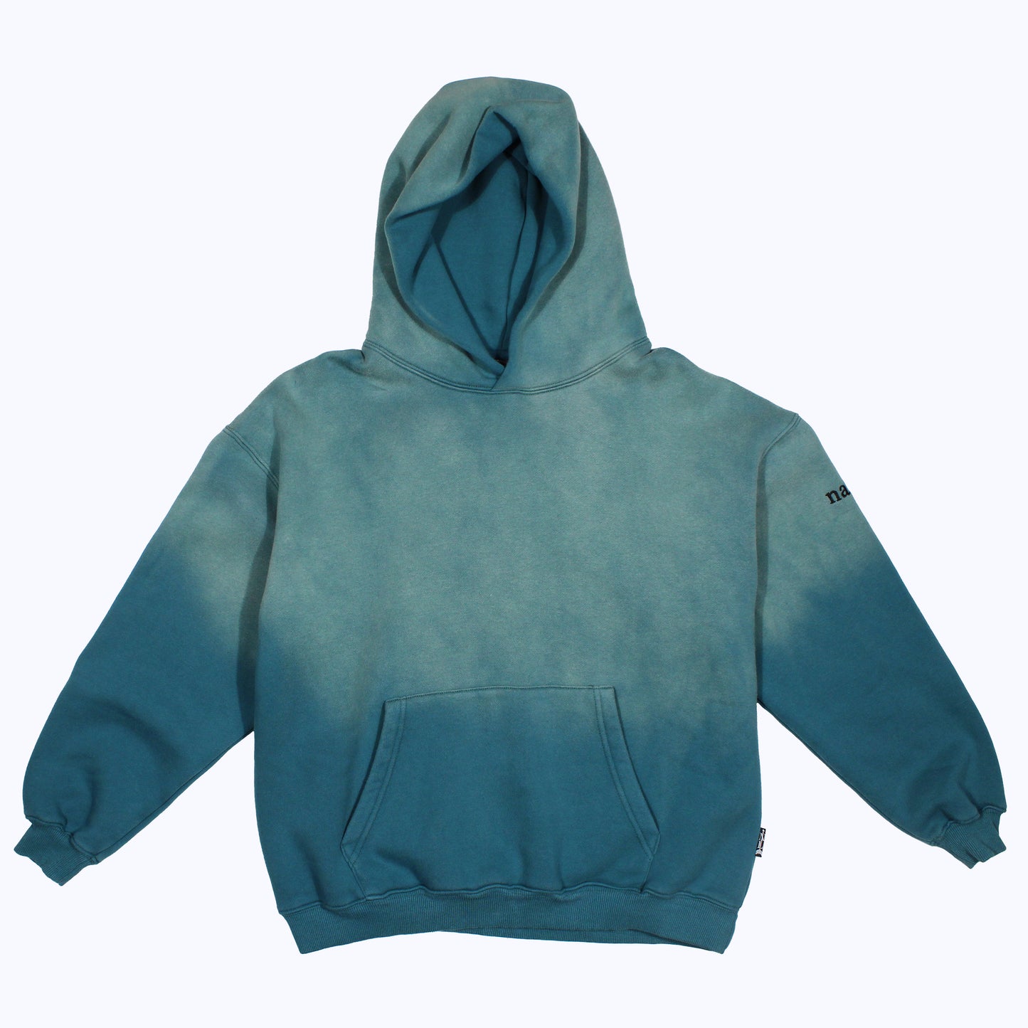 vintage faded hoodie in ocean