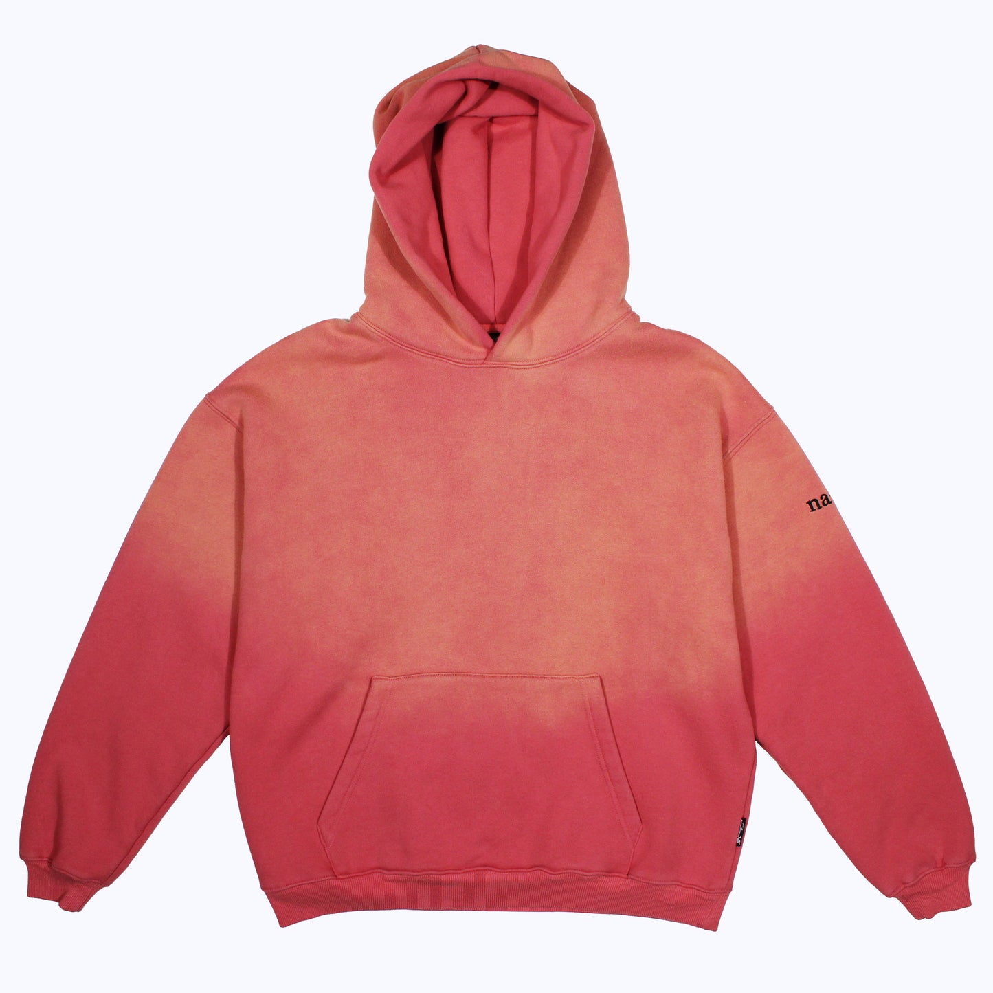 vintage faded hoodie in peach