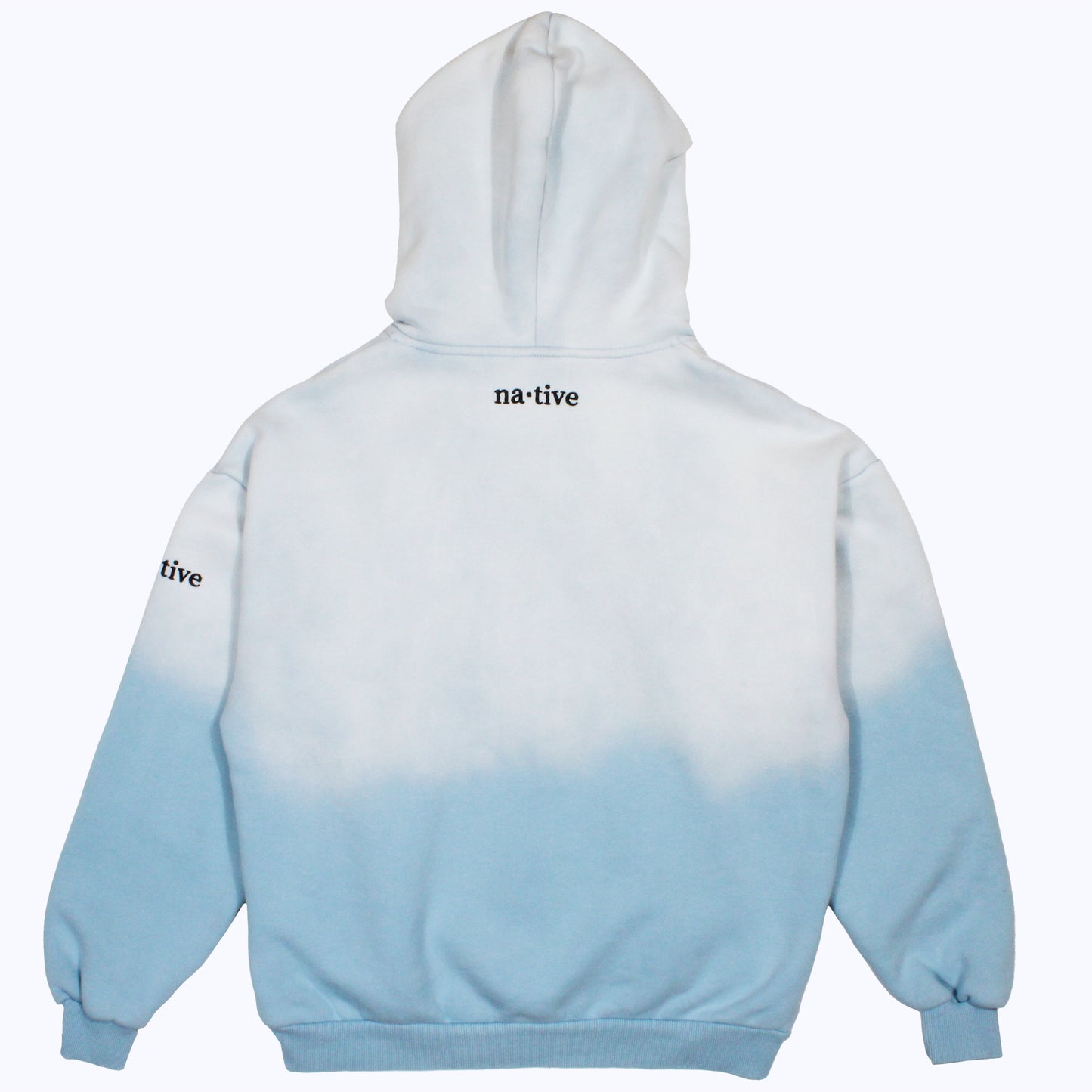 vintage faded zip-up hoodie in baby blue