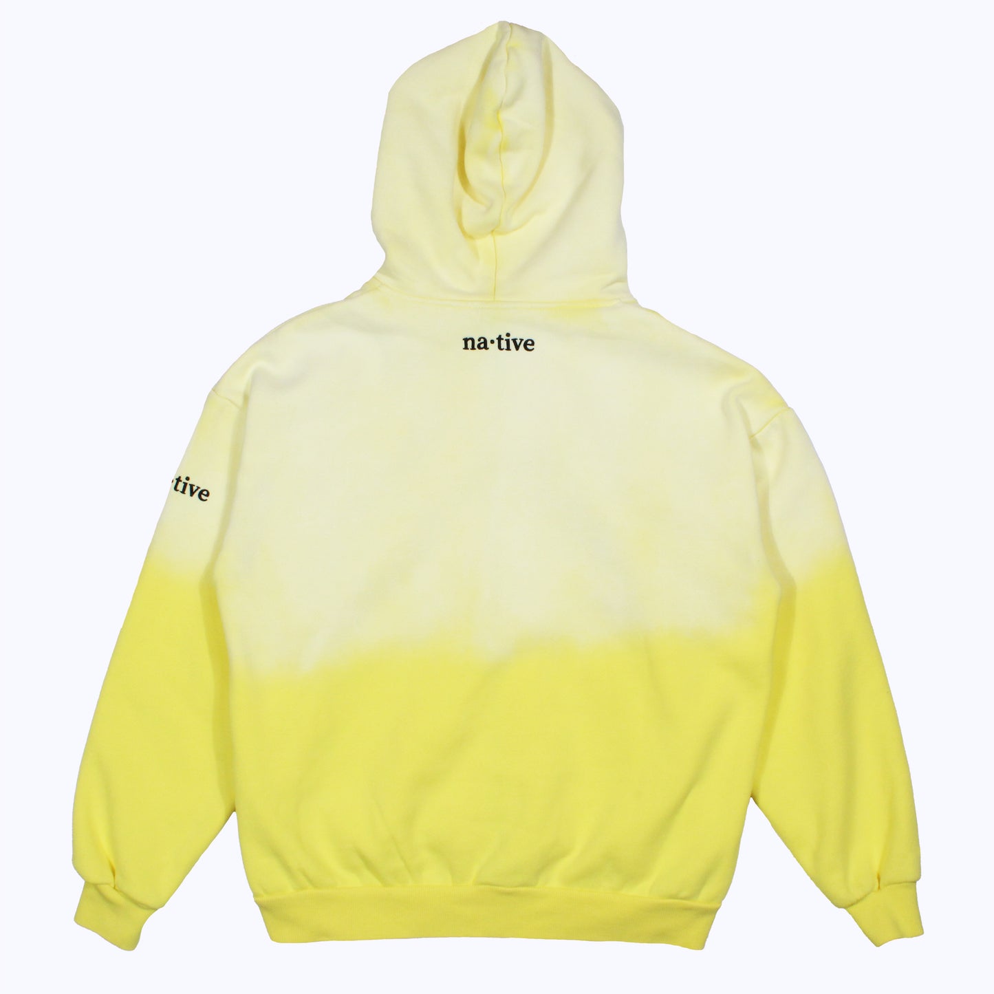 vintage faded zip-up hoodie in banana