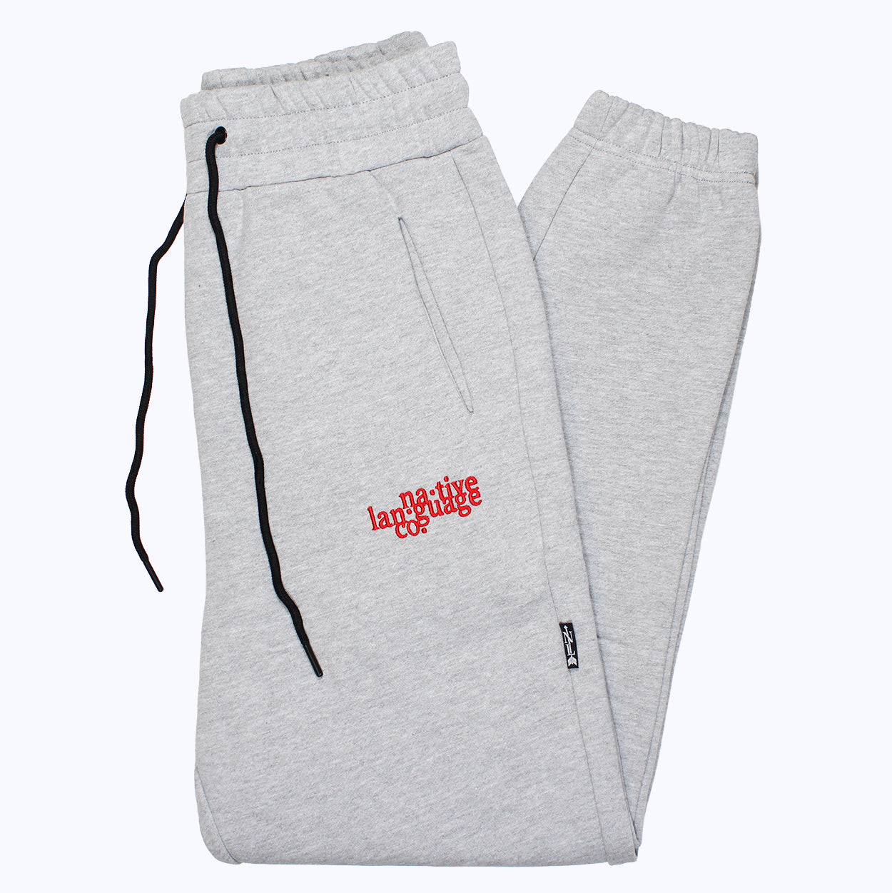 sweatpants in heather gray/red – Native Language Co.