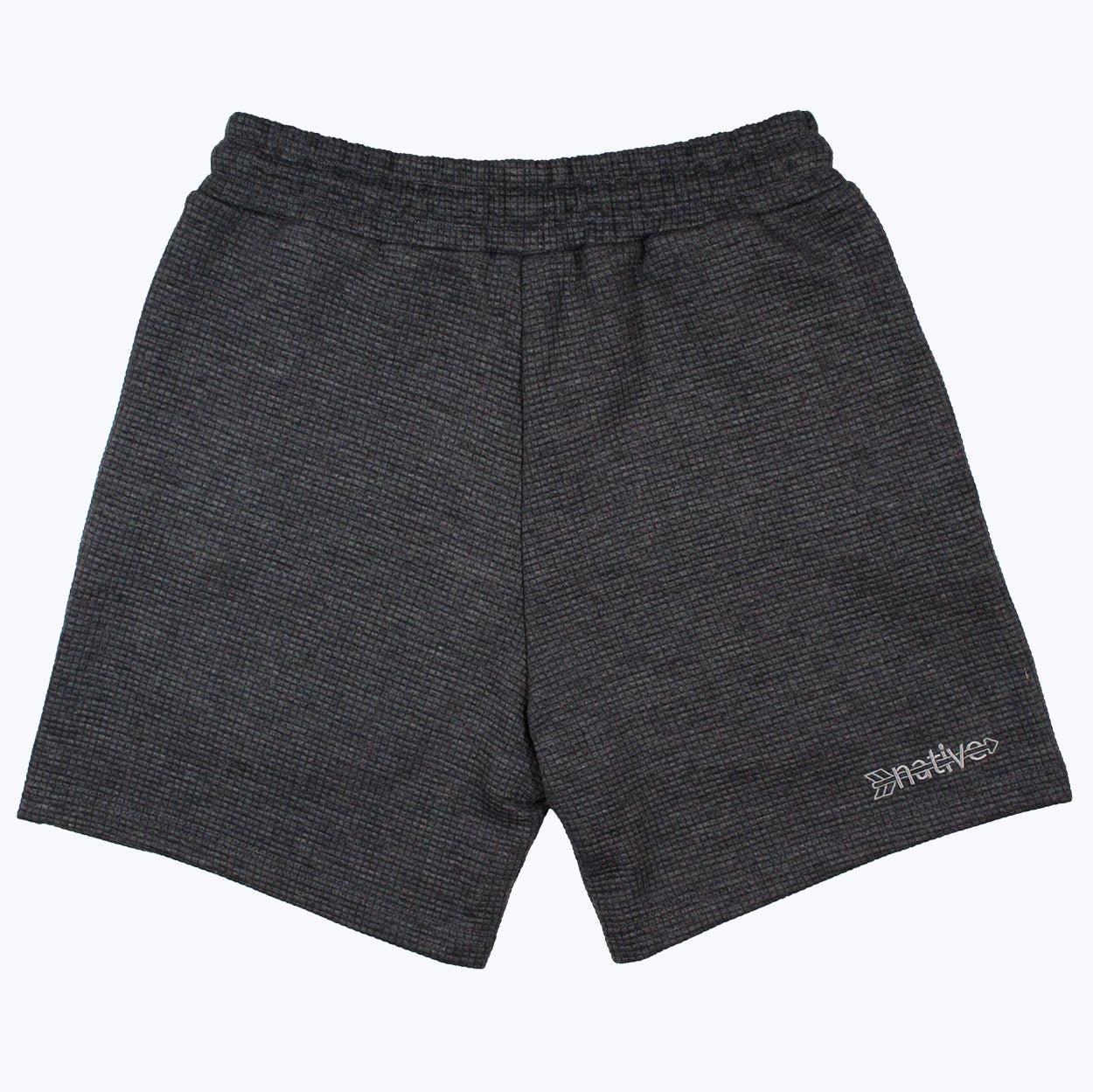 waffle shorts in asphalt