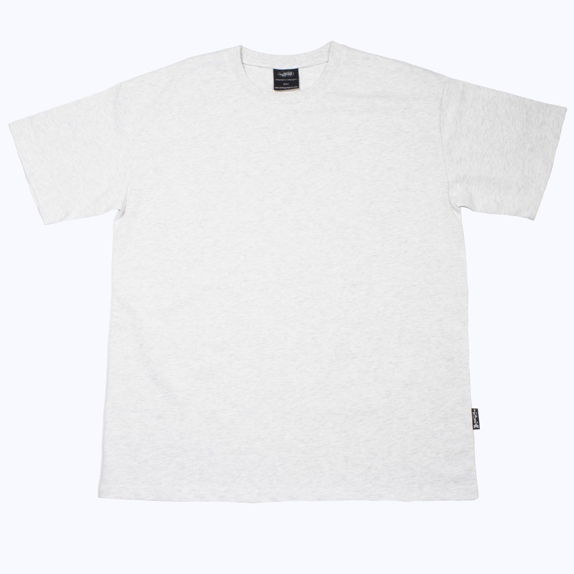 heavyweight blank tee in oatmeal heather