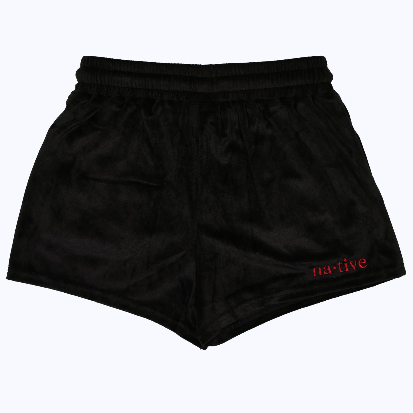 velour shorties (women’s) with kilroys on kirkwood in black/red