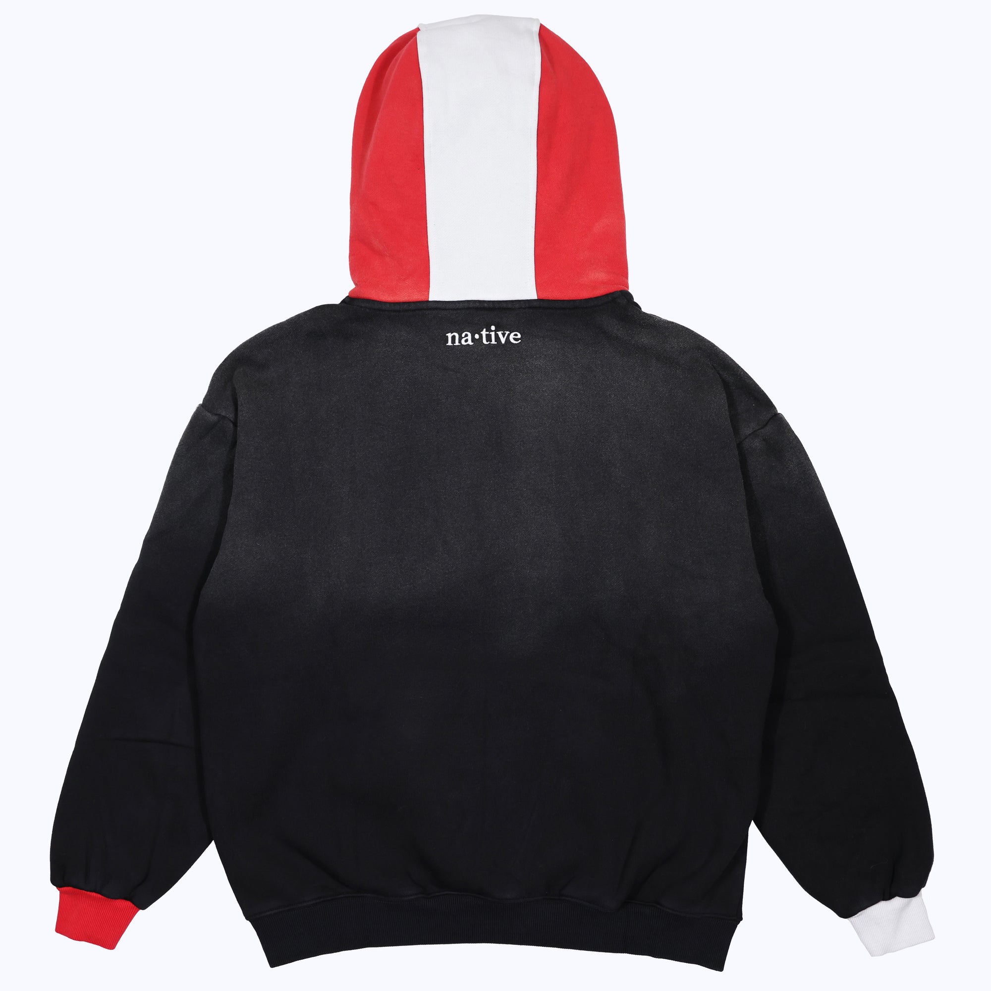 vintage faded player hoodie in black