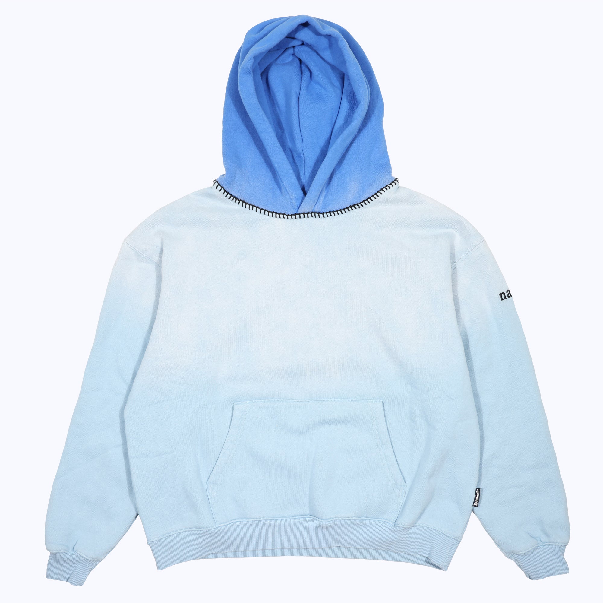 vintage faded senior hoodie in baby blue/royal