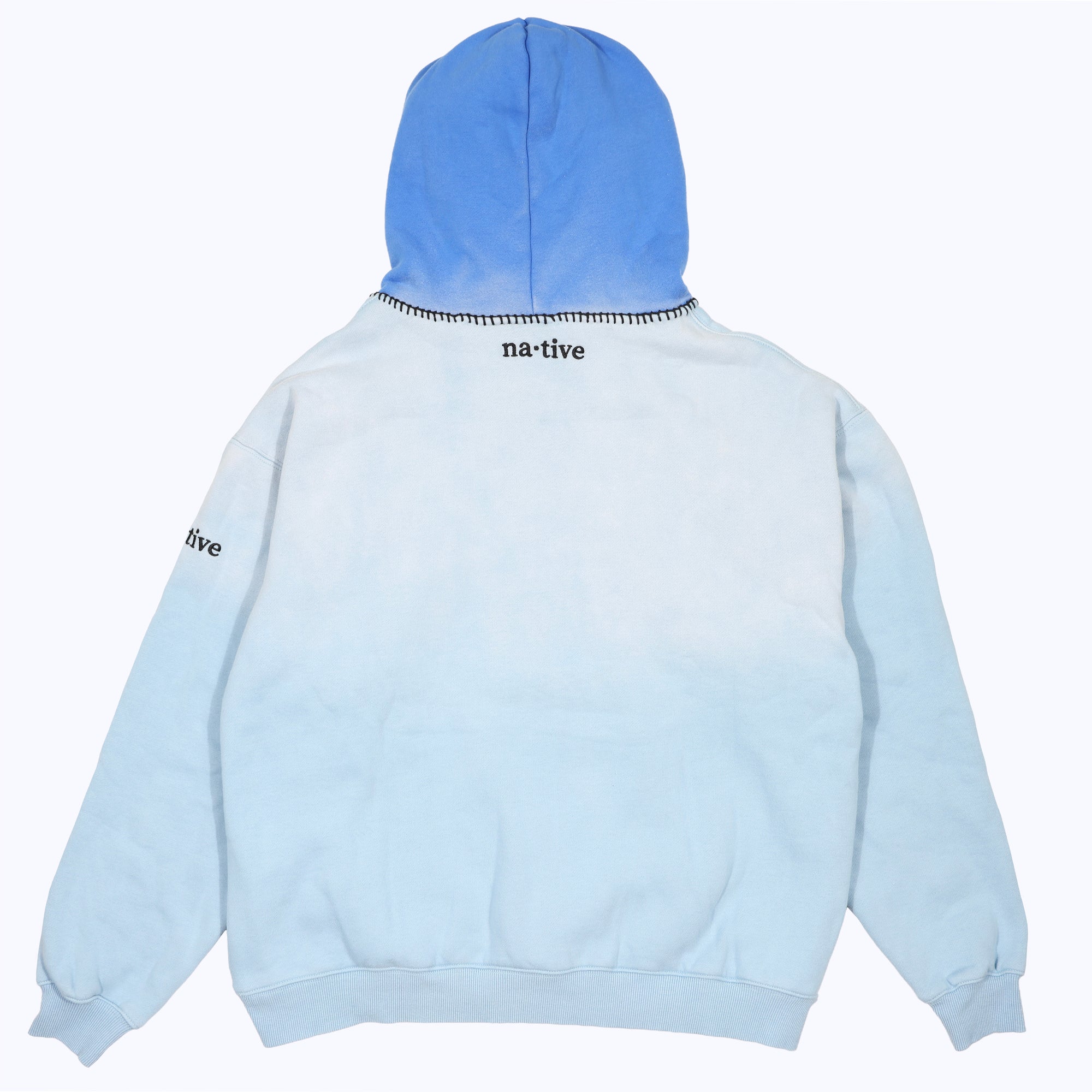 vintage faded senior hoodie in baby blue/royal