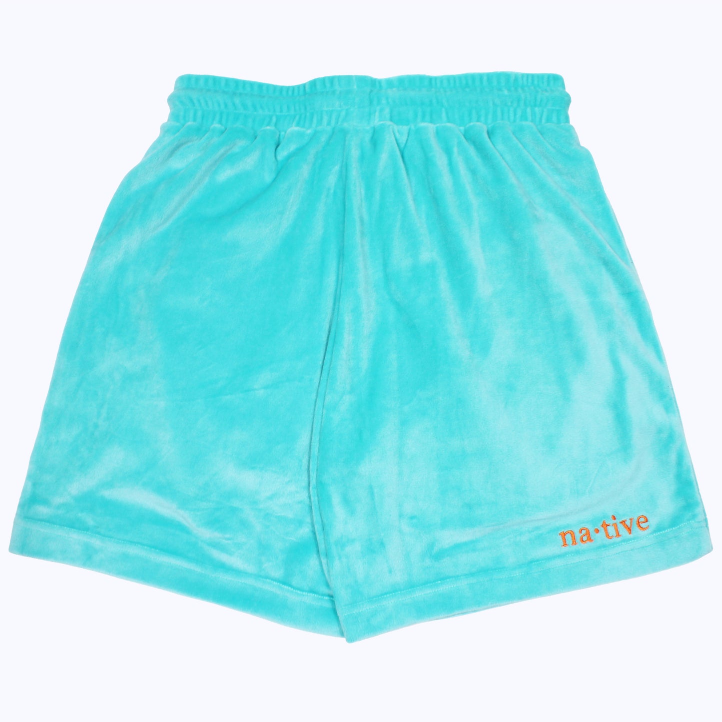 velour shorts in teal/orange with kilroys on kirkwood