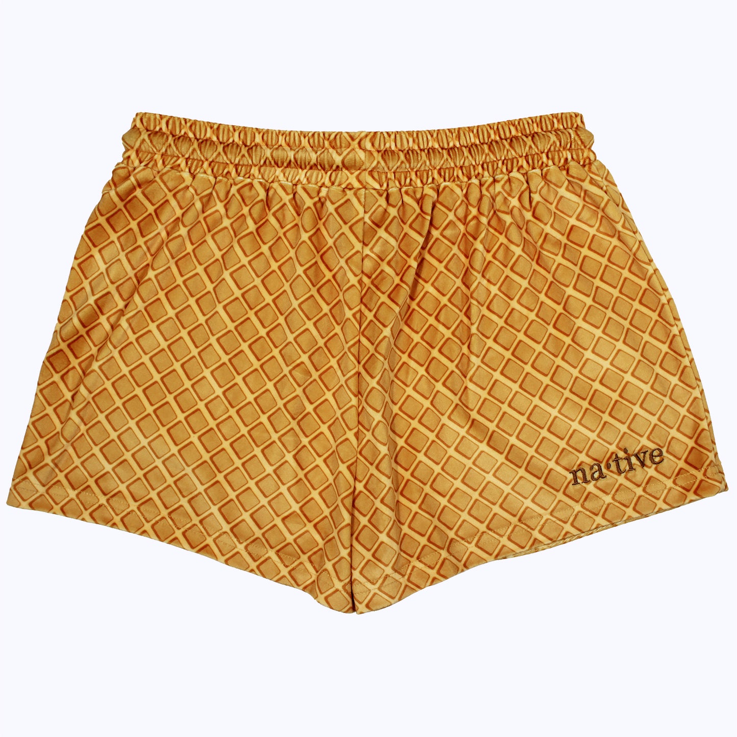 roszko’s chicken & w’s velour shorties in belgian waffle (women's)