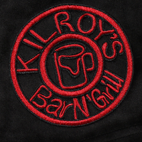 velour shorts with kilroys on kirkwood in black/red