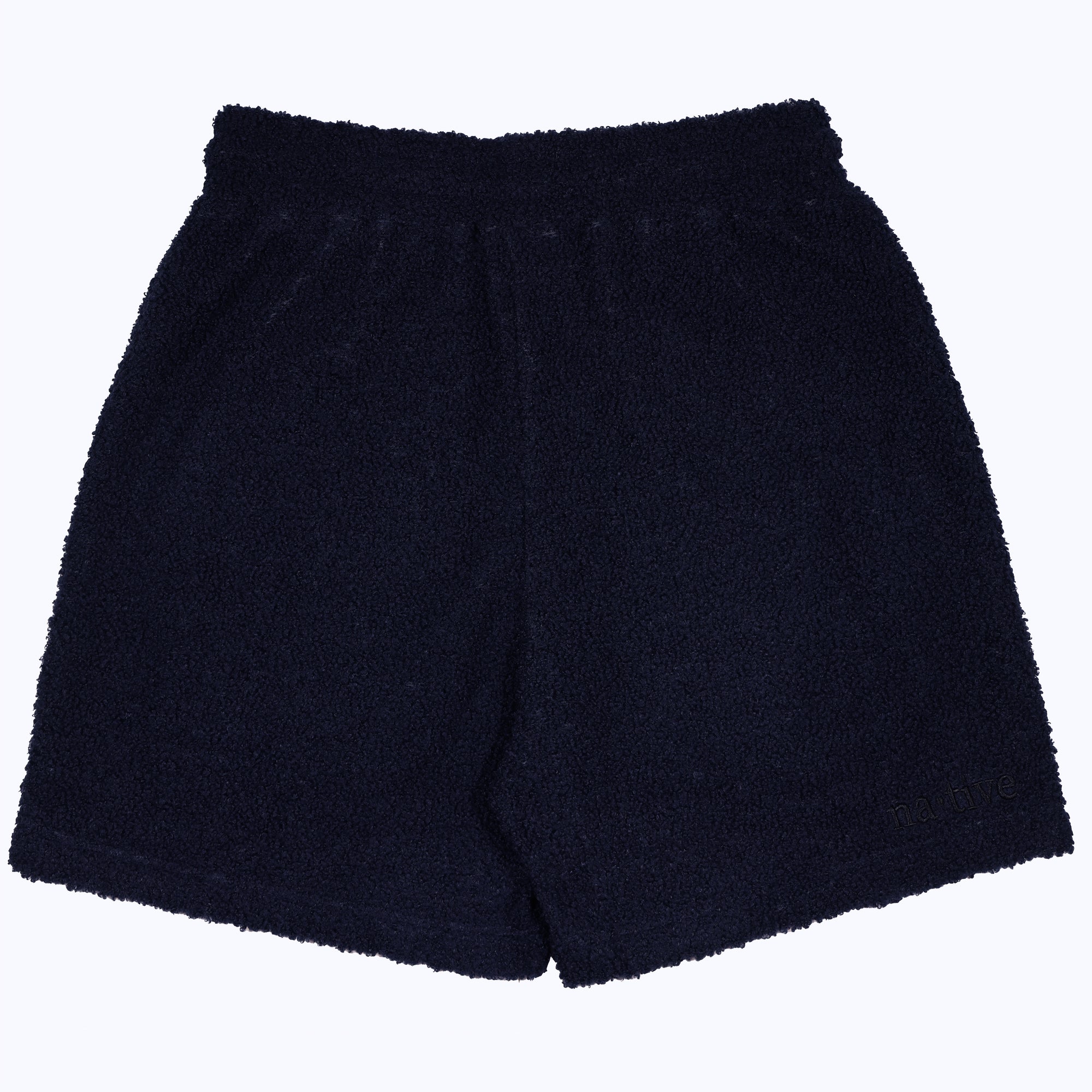 sherpa shorts in midnight blue
