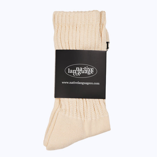 strider socks in cream