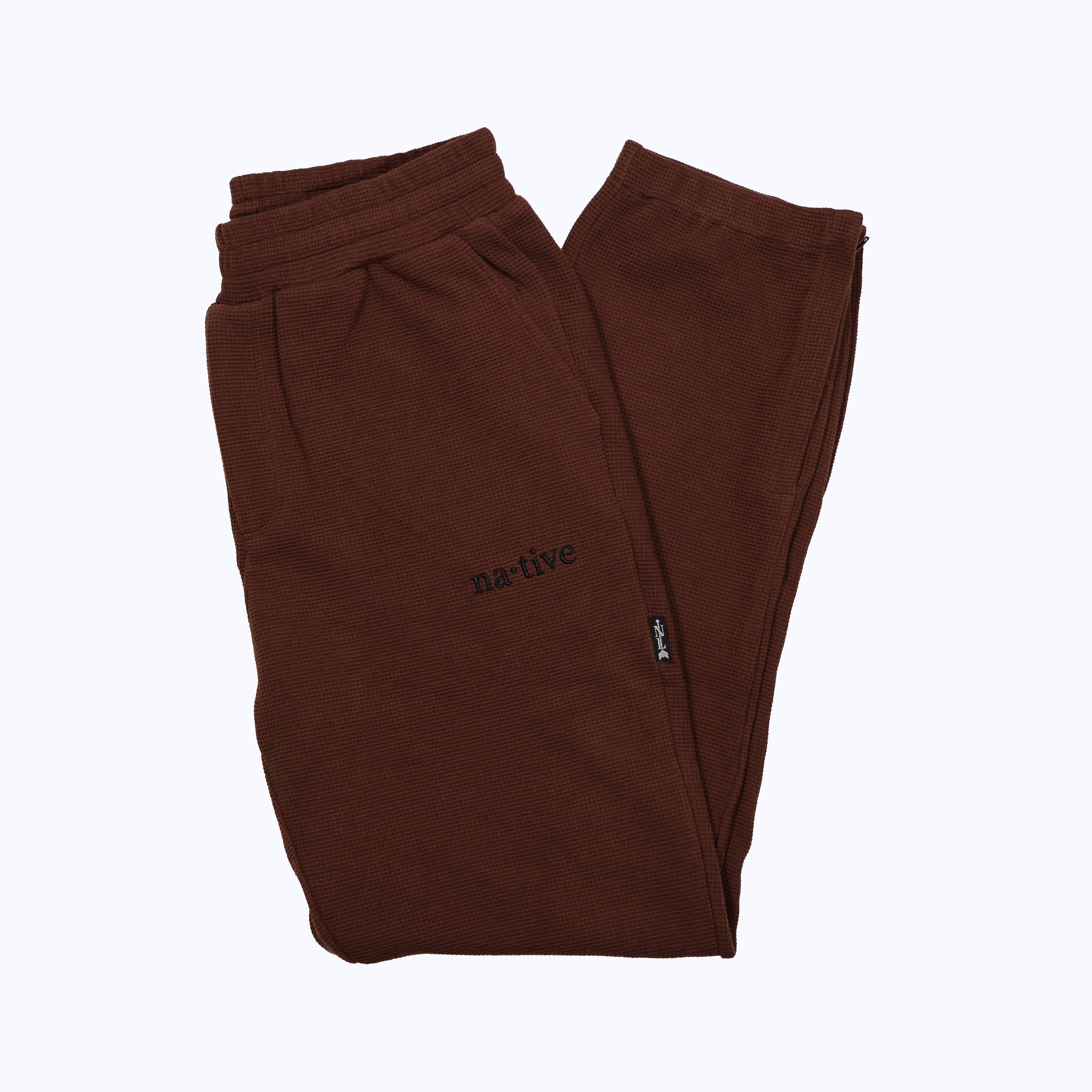 thermal sweatpants in chocolate