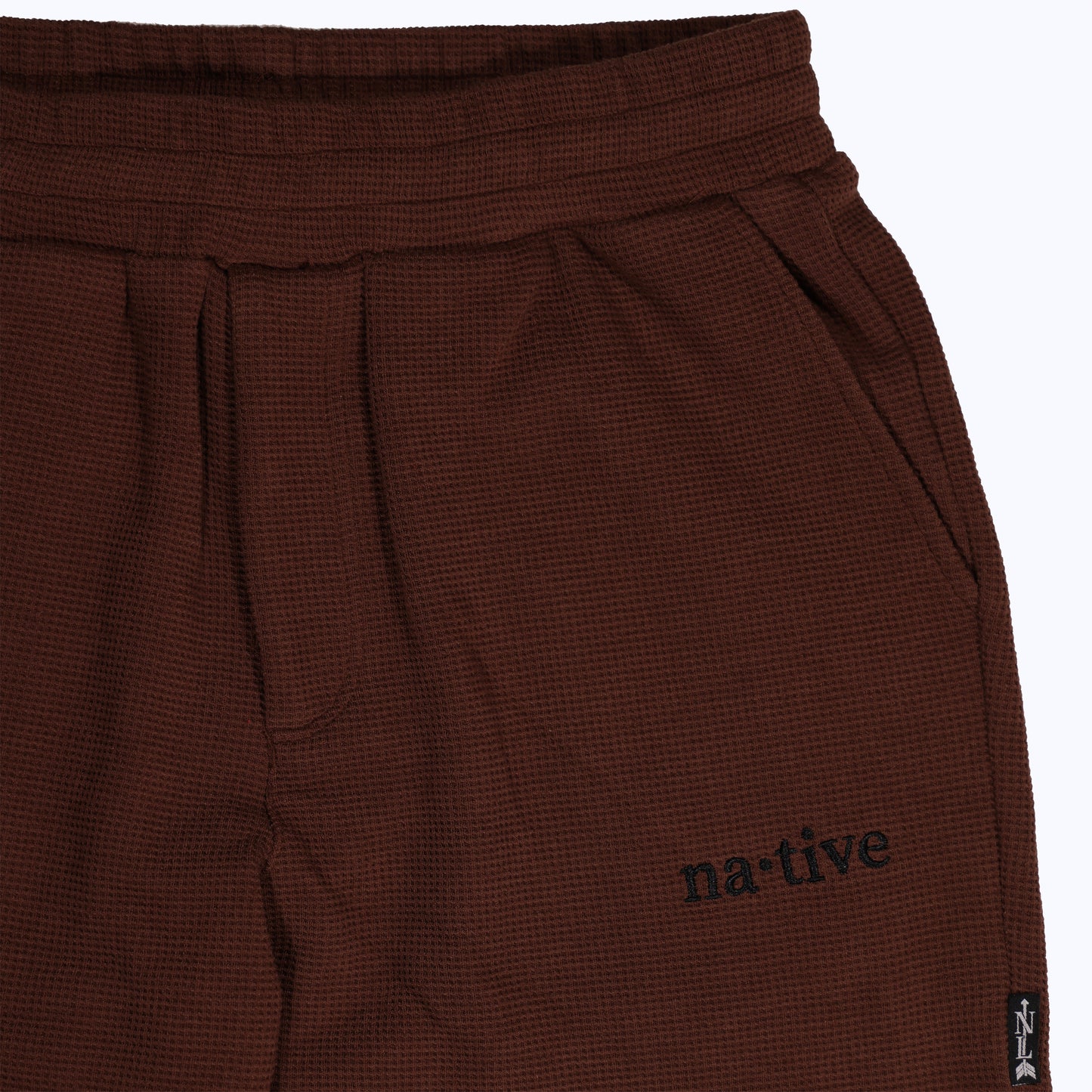 thermal sweatpants in chocolate