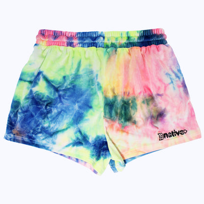 tie dye velvet shorties in festival