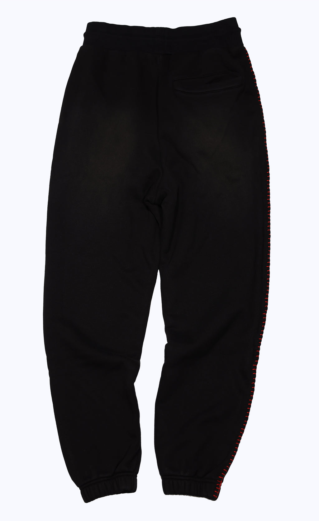 vintage faded senior sweatpants in black/red