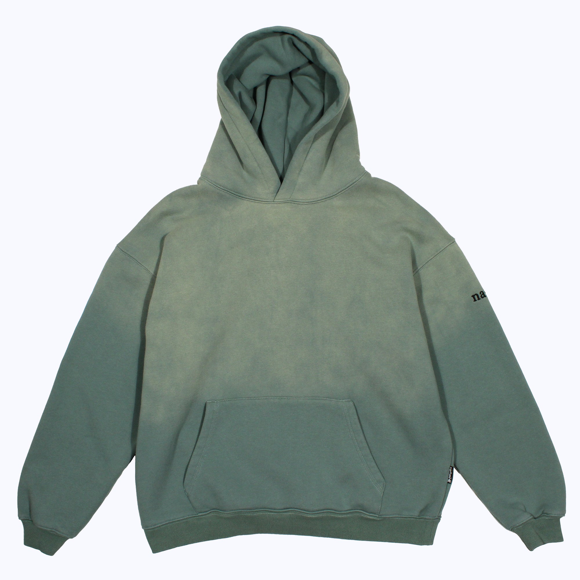 vintage faded hoodie in dark sage