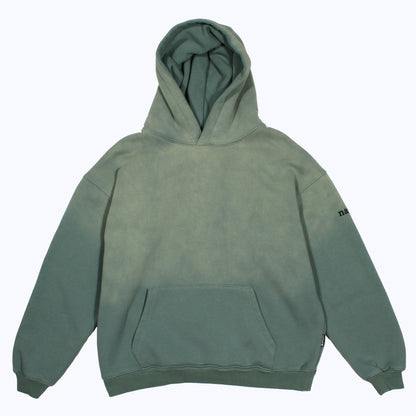 vintage faded hoodie in dark sage