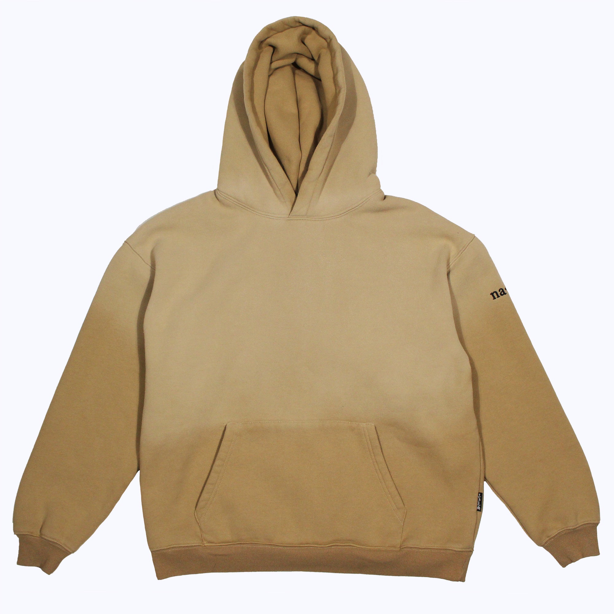 vintage faded hoodie in khaki