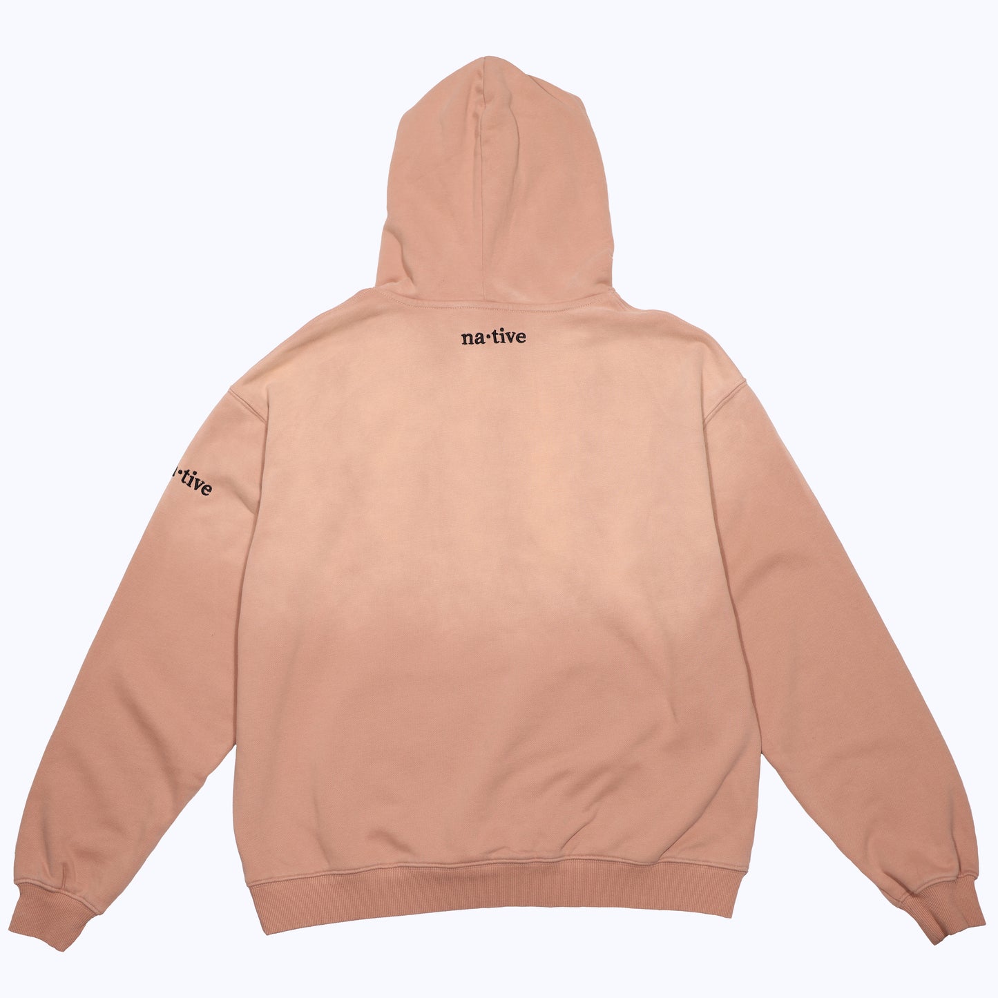 vintage faded hoodie in rose gold