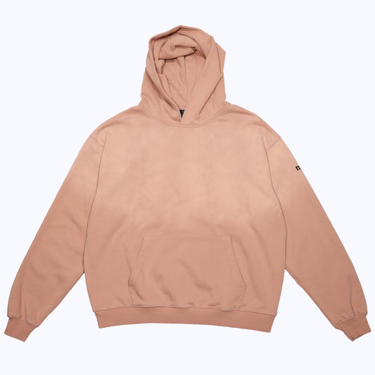 vintage faded hoodie in rose gold