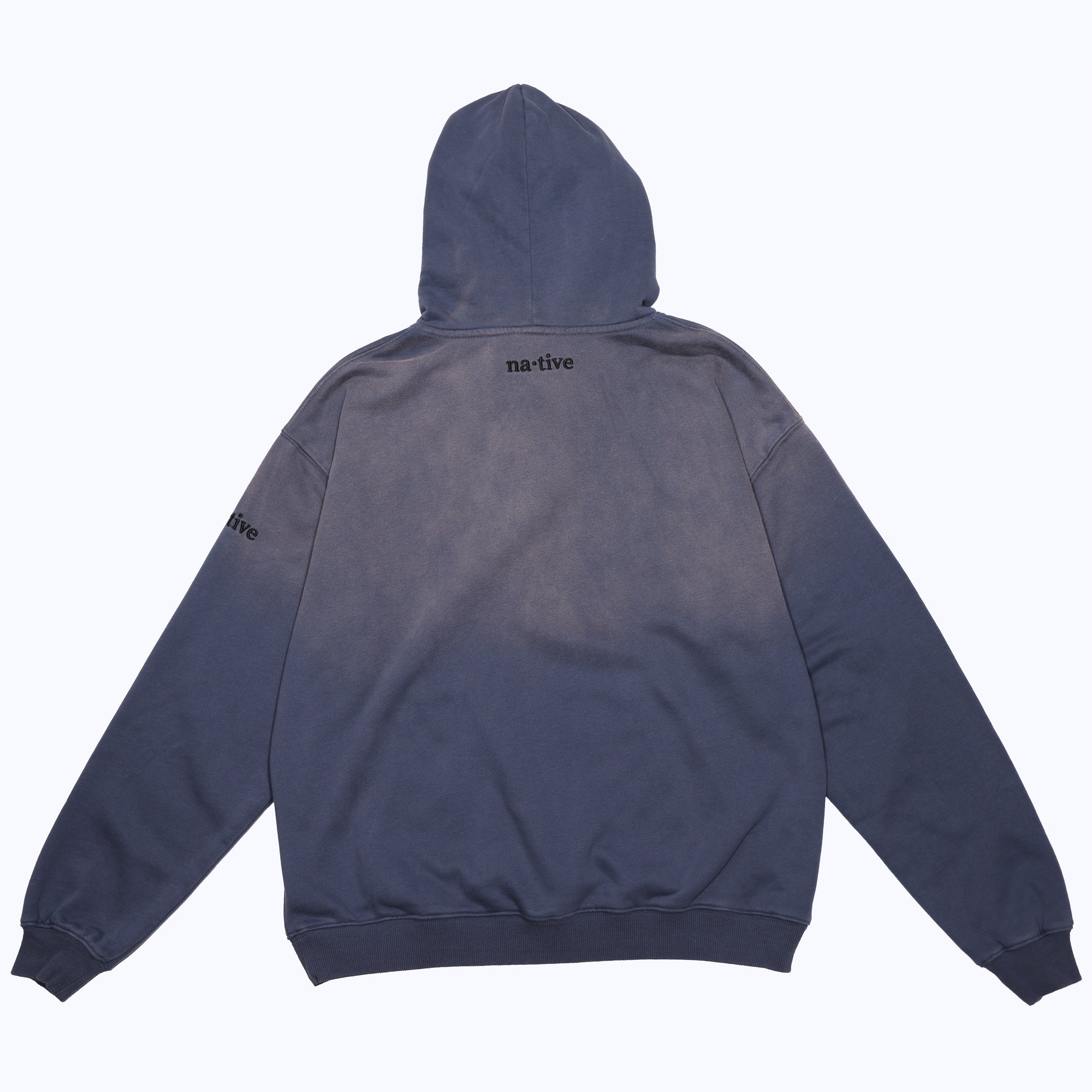 vintage faded hoodie in navy