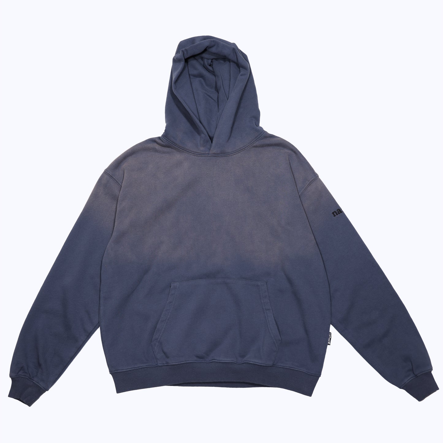 vintage faded hoodie in navy