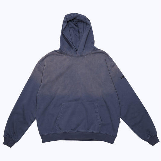 vintage faded hoodie in navy