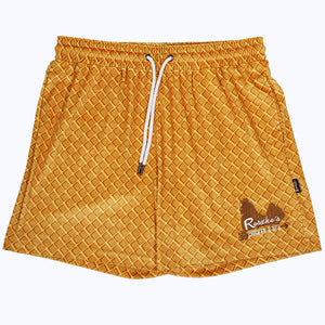 roszko’s chicken & w’s velour shorts in belgian waffle (men's)